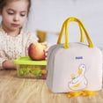 thumbnail image 4 of Sulaicai Cute Insulated Lunch Tote Bag, Cartoon Duck Printed Reusable Thermal Food Handbag, Portable Cooler Pouch for Work, Picnic, Outdoor Travel, 4 of 9