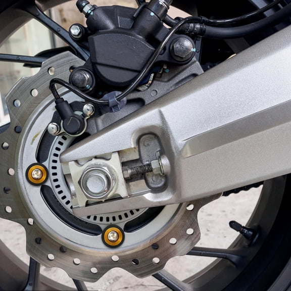 FOMIYES Golden Motorcycle Swingarm Spools Stand Screw for Decoration and Safety