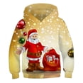 thumbnail image 4 of Sudadera con capucha con estampado de Papá Noel y árbol de Navidad de dibujos animados para niños, divertida, para primavera y otoño, informal, de manga larga, 4 of 5