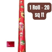 Super Mario Gift Wrap Roll, 20 sq ft – 1 Roll | Official Mario Design Wrapping Paper + BONUS LaPrima Morceau Bonbon | Birthday & Holiday Gift Wrap