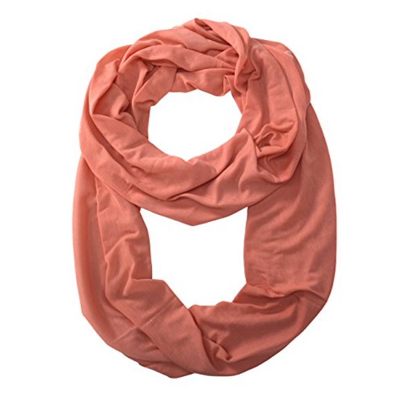Peach Couture All Seasons Jersey Woven Cotton Infinity Loop Scarf