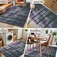 thumbnail image 6 of Misty Forest Washable Area Rugs 3'x5', Wooden Window Purple Forest Mountain Retro Tree Low Pile Throw Living Room Rug Non-Slip Sturdy Edge Binding Carpet for Indoor Entryway Bedside Kitchen, 6 of 9