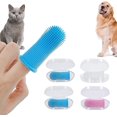 thumbnail image 1 of 4 Pcs Dog Finger Toothbrush Cat Tooth Brush With Full Surround Bristles Finger Brush Toothbrush, 1 of 3