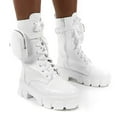 thumbnail image 1 of Women Combat Ankle Boots Chunky Platform Lace-up Zip Biker Shoes, 1 of 4
