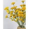thumbnail image 4 of Yellow Carnations Artificial Flowers 5heads 7.56in Carnations Flowers Silk Flowers Yellow Flowers Fake Flowers for Wedding Mother Home Office Decoration(Yellow), 4 of 5