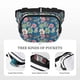 thumbnail image 5 of Fotbe Colorful Flowers Cangurera Cuadrada con Estampado de Doble Capa, Bolsa de Cintura Ajustable Mini para Hombres y Mujeres, 5 of 9