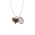 thumbnail image 2 of Delight Jewelry Two-tone Enamel Tiger Print Heart Best Mom Ever Charm Necklace, 2 of 4