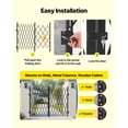 thumbnail image 5 of VEVOR Double Folding Security Gate, Lockable Scissor Gate with 360° Swivel Casters, Outdoor Barricade Steel Retractable Gates, for Entry Security, Garage, Warehouse & Pool, 129.92 x 63.19 in (W x H), 5 of 9