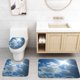thumbnail image 1 of ABPHQTO Soleado cielo nublado Juego de alfombras de baño de 3 piezas Alfombra de baño Alfombra de contorno y tapa de inodoro ABPHQTO  Cont-CHAPPLE-25777, 1 of 2