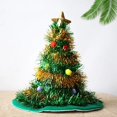 thumbnail image 2 of Sombrero de árbol de Navidad para adultos y niños, gorro de felpa de terciopelo denso, brillante, divertido, para fiesta, 2023, 2 of 4