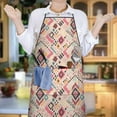 thumbnail image 6 of Boho Bohemia Geometric Diamonds Apron-Garden Aprons for Women with Pockets-Cotton Linen Waterproof Kitchen Cooking Gardening Aprons Adjustable for Kitchen,Cooking,BBQ and Salon 33x27 Inch, 6 of 7