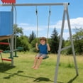 thumbnail image 6 of Garvee Outdoor Swing Set and Slide with Treehouse, Heavy Duty Metal Backyard Playset Playground Equipment for Toddlers, 6 of 10
