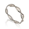 thumbnail image 1 of DNA Ring- 925 Sterling Silver DNA Ring Chemistry Ring, Science Ring, Molecule Ring, 1 of 1