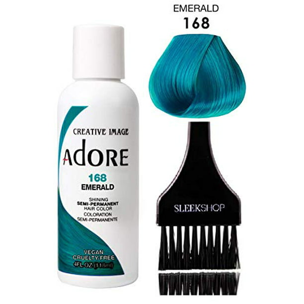 ADORE Creative Image Shining SEMI-PERMANENT Hair Color (w/ brush) No  Ammonia - 168 Emerald 