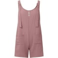 thumbnail image 3 of Roncen Women's Sleeveless Jumpsuit - Short Summer Romper in Solid Color with Comfortable Fit & Casual Style, 3 of 6