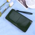 thumbnail image 2 of Narrster Women Wallet Zipper Buckle Clutch Purse Mobile Handbag Holder High Capacity Envelope Bag (Dark Green), 2 of 10
