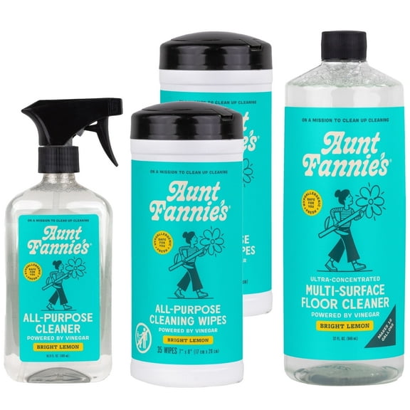 Aunt Fannie's Multi-Surface Vinegar Cleaning Kit, Lemon (Set of 3)