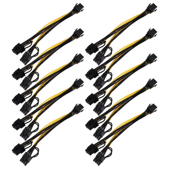 OULII 10Pcs Power Cord Graphics Cards Cable Easy Install Assorted Colors