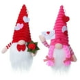 thumbnail image 5 of 2 Pack Lighted Valentines Gnomes Plush Doll, Handmade Mini Scandinavian Swedish Tomte, Light Up Elf Toy Holiday, Battery Operated Valentine's Day Gift Tabletop Ornament, 5 of 7