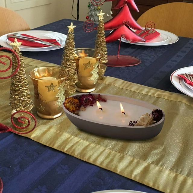 Molde de bandeja ovalada, molde de resina para fundición, moldes para velas de cemento y hormigón.