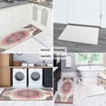 thumbnail image 5 of Kitchen Rugs and Mats Non Skid Washable Bohemian Pink Purple National Design Carpet Kitchen Mat and Rug Set,Floor Cushion Waterproof Rug,Rubber Backed Area Rugs for Kitchen Laundry, 5 of 7