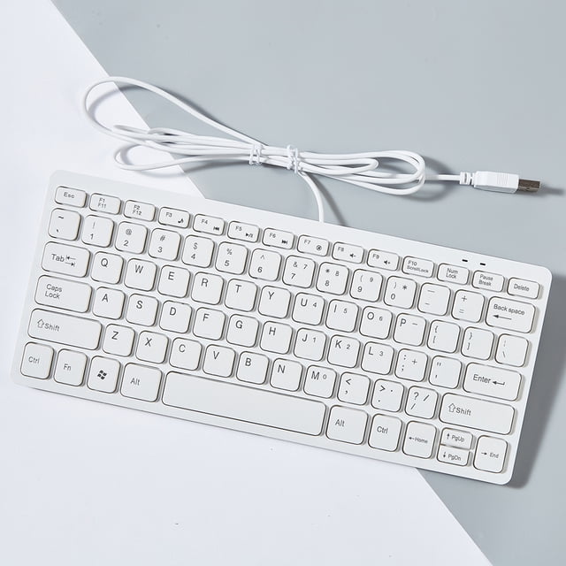 Teclado mini con cable de 78 teclas, multimedia, portátil, ligero, USB, externo, para ordenador portátil
