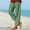 Green, variant on Juslio Linen Pants Women High Waist with Pockets Casual Drawstring Linen Linen Pants L
