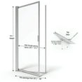 thumbnail image 3 of Basco A005-12Cl Sopora 70-1/2" High X 36" Wide Hinged Framed Shower Door - Nickel, 3 of 7