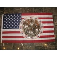thumbnail image 2 of 4 Wolves in Ring of Flags 3x5 ft USA US United States America Wolf American Four, 2 of 3