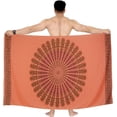 thumbnail image 5 of HAPPY BAY Men's Standard Casual Sarong Long Pareo Beach Wrap One Size Red-M402 Summer Vacation Party, 5 of 5