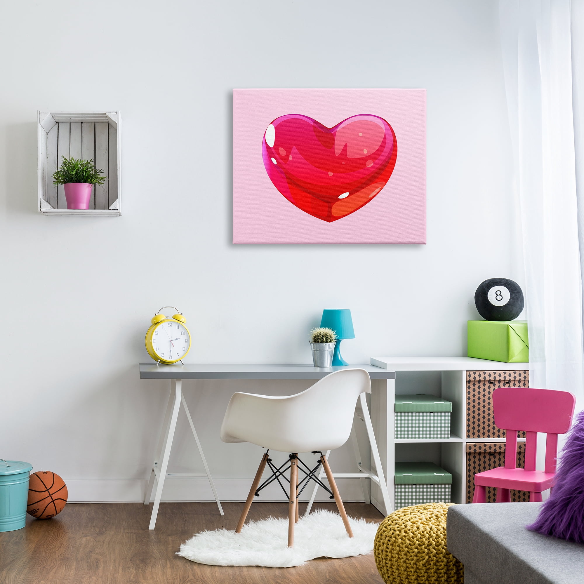Stupell Industries Red Gummy Heart Food & Beverage Painting Gallery Wrapped Canvas Art Print Wall Art, 40 x 30