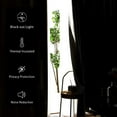 thumbnail image 5 of JIUZHEN Dark Grey Blackout Curtains for Bedroom with Tiebacks - Thermal Insulated Light Blocking Grommet Window Curtains for Living Room, 42 x 84 inches Long, Set of 2 Panels, 5 of 7