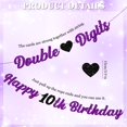 thumbnail image 3 of Banner decorativo de cumpleaños ITHKIRHO para niñas que cumplen 10 años, 3 of 7