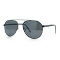 thumbnail image 4 of Mens Racer Tear Drop Double Bridge Officer Police Style Metal Sunglasses Gunmetal - Black, 4 of 8