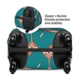 thumbnail image 4 of Xecao Giraffes Doing Various Yoga print Elastic Luggage Cover, with double-sided print , is perfect for travel, business, and daily use, 4 of 9