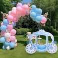 thumbnail image 4 of 47" Carriage Cardboard Princess Castle Photo Booth Props Life Size Cardboard Cutout Standup Castle Photography Background for Princess Birthday Party Decoration (Blue Carriage), 4 of 8