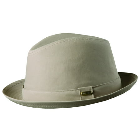 UPC 016698776943 product image for Stetson Large Mens Cotton Blend Water Repellent Fedora Hat, Khaki | upcitemdb.com