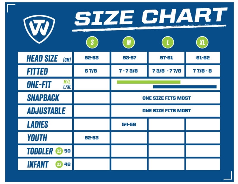 Top Of The World Hat Size Chart