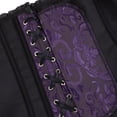 thumbnail image 6 of Corset Top Bustiers for Women Lace Up Ovebust Victorian Corset Plus Size Vintage Corsets Black Purple 4XL, 6 of 6