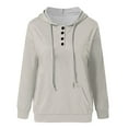 thumbnail image 2 of Cilsoka Plus Size Hoodies for Women Black Zip up Sweatshirt Women Plus Size Womens Pullover Sweatshirts Tops for Women Trendy 3/4 Sleeve My Orders past Orders, 2 of 4