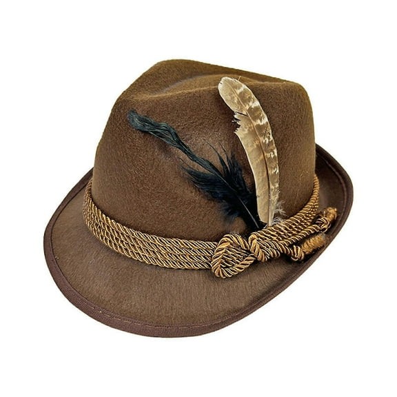 Beer Theme Pork Pie Hat Homburg Hat Feather Widget Lovely Gentlemen Headdress Hat Trilby For Gentlemen