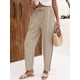 thumbnail image 4 of Pantalones de con Cordón Ajustable para Mujer, Pantalones de Playa de Verano con Cintura Elástica. Caqui S, 4 of 10