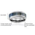 thumbnail image 4 of Mens Wedding Band in Titanium 8MM with Zebra Wood Inlay, 4 of 4