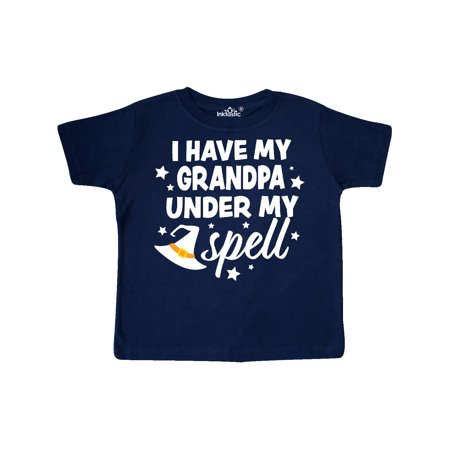 

Inktastic I Have My Grandpa Under My Spell with Cute Witch Hat Gift Toddler Boy or Toddler Girl T-Shirt