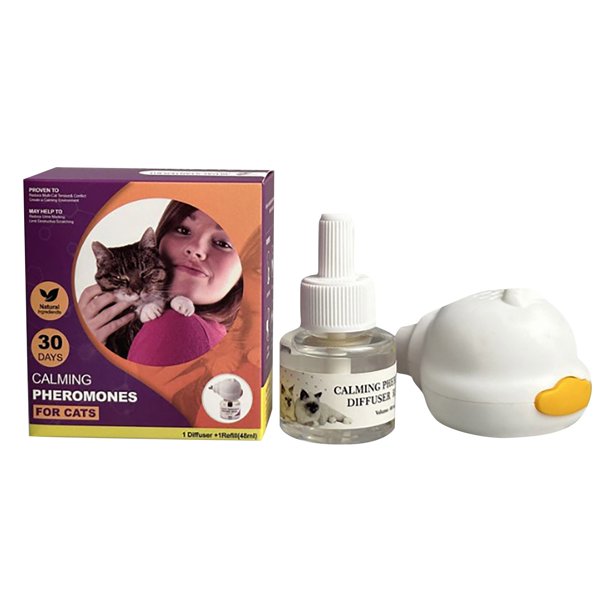 Maojin 48ML 1 difusor 1 feromonas líquidas calmantes estabilizador de emociones calefacción eléctrica antiestrés juego de agente calmante de feromonas calmantes para gatos