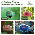 thumbnail image 7 of Kingsyard Upside Down Double Suet Feeder for Outside Hanging - Recycled Plastic Wild Bird Feeder with Rainproof Roof for Attracting Woodpeckers Nuthatches Chickadees Finches. Green, 7 of 7