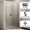 thumbnail image 2 of CASAINC 48 in. W x 76 in. H Sliding Framed Soft-closing Shower Door in Chrome Finish with Tempered Clear Glass, 2 of 9