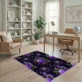 thumbnail image 2 of ODIKA 4'x6' Washable Area Rug Non-Slip, Chair-Friendly, Flatwoven Rug Irregular Shaped Optical Illusion Music Witchy Eight Refined for Home Office, Under Desk, 2 of 7