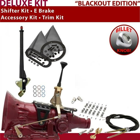 American Shifter 2004R Shifter Kit Black 6 in. E Brake Cable Clamp Clevis Trim Kit for EC69B