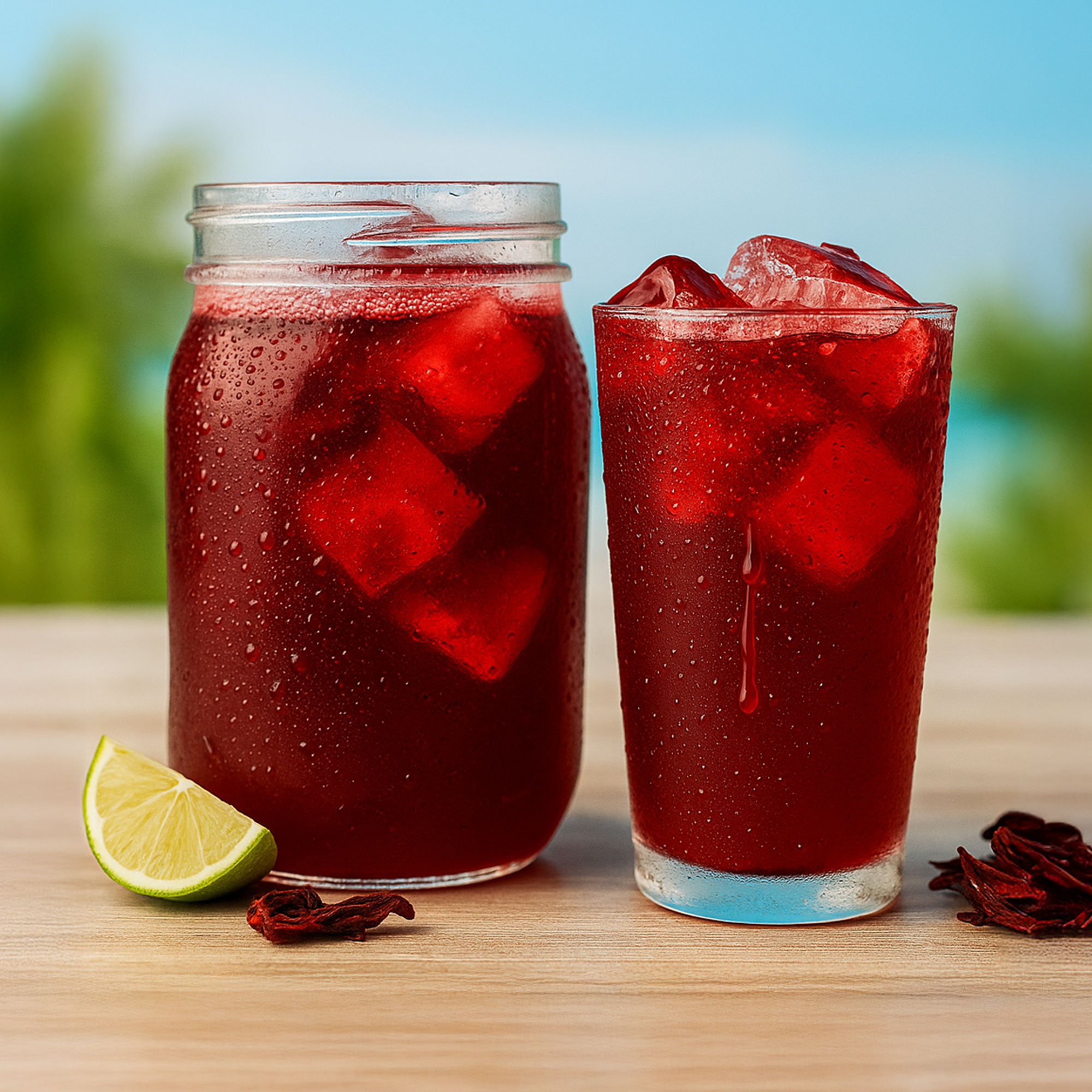 Mexquisita Hibiscus Concentrate, Liquid Beverage Mix for Agua Fresca and Iced Teas, 23.6 oz Bottles, 2 pack